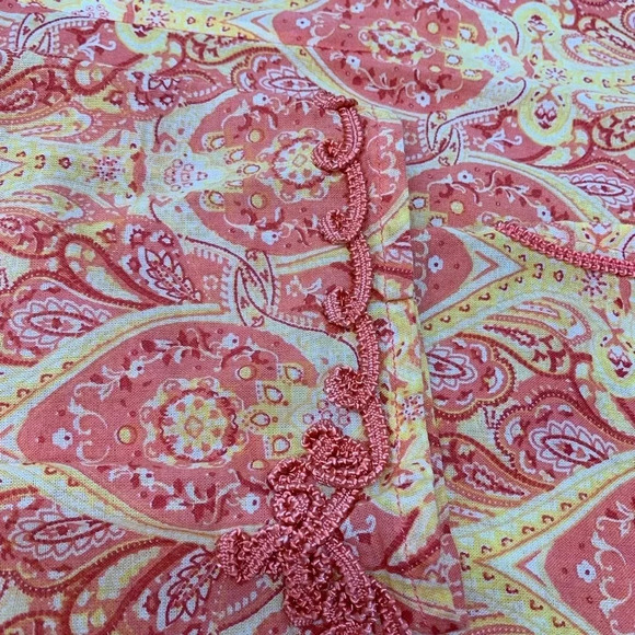 Rose & Thyme Tunic‎ Top Woman Medium Abstract Print Embroidery 100% Cotton K2 - Picture 9 of 10